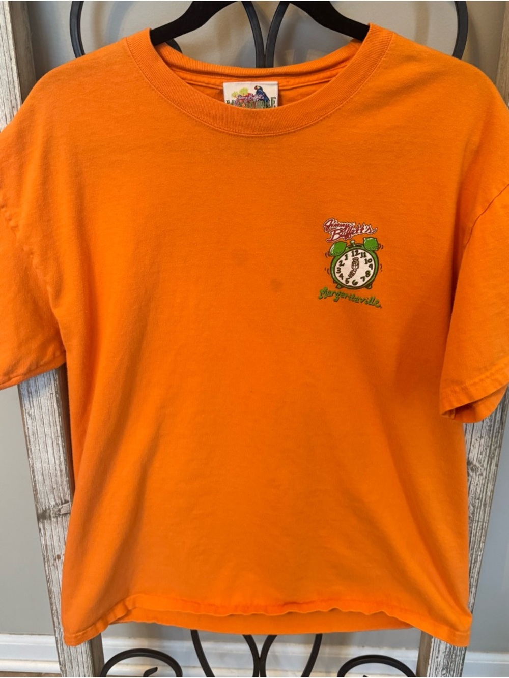 Jimmy Buffett Margaritaville Shirt Orange‎ Key West Parrot 5 OClock L